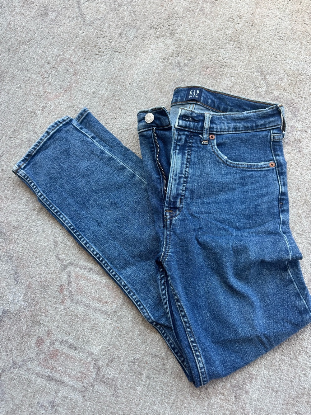 Gap Classic Cigarette High-Rise Blue Jeans